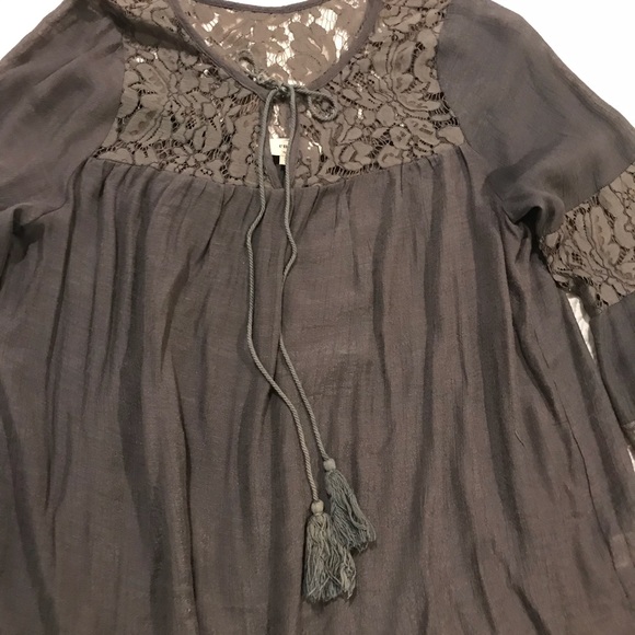 entro Tops - Grey Tassel Entro Boutique top